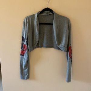 FashionNova snake and roses mini jacket